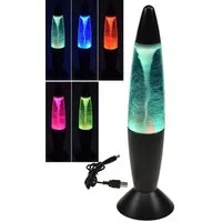 ChiliTec LED Discolicht LED Dekoleuchte TORNADO, 37cm Farbwechsel, 5V/ Batterie, Schwarz