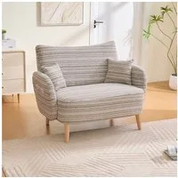 BlingBin 2-Sitzer Polstersofa mit Armlehne, Doppelsofa mit 2 Kissen, Sofa 1 Teile, Zweisitzer-Sofa, modernes Sofa, für Schlafzimmer, Zimmer, Wohnungen
