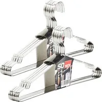 SO-TECH® Kleiderbügel Garderobenbügel Design Edelstahl 450 x 193 mm mit Haken, (Spar-Set, 10-tlg), Stärke 8 x 2,5 mm, mit spezieller Antirutsch-Nut