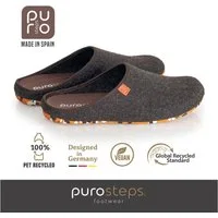 purosteps Fieltro-Eco Hausschuh Hergestellt aus recycelten PET Flaschen, Handgefertigt, Naturkautschuk