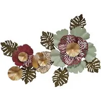 abc HOME Wanddekoobjekt Blumen, Metall, 99 cm, XXL