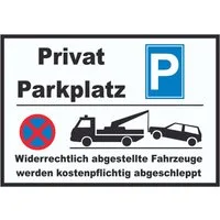 HB-Druck Hinweisschild Privat Parkplatz Schild, wetterfest, stabil, UV-beständig, kratzfest