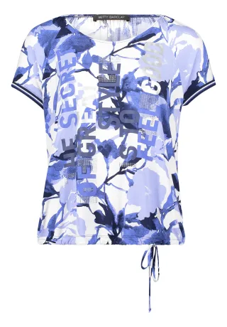 Betty Barclay - Printshirt Weiß/Blau - Gr. - 44