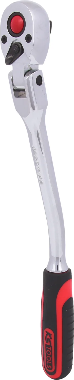 KS Tools 3/8" CHROMEplus Gelenk-Umschaltknarre, gebogen, 72 Zahn - 918.3895
