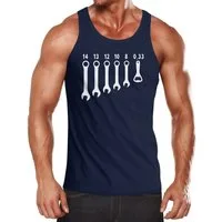 MoonWorks Tanktop Herren Tanktop Bieröffner Flaschenöffner Schraubenschlüssel Muskelshirt Achselshirt Moonworks® mit Print