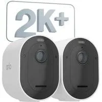 Pro 5 Spotlight, Überwachungskamera weiß/schwarz, 2er Pack, WLAN, Spotlight, 2K Auflösung