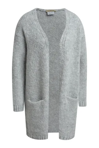 Smith&Soul - Open Cardigan Mid Length silver grey melange - Gr. - M