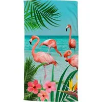 good morning Strandtuch Strandtuch "Flamingo", Polyester, Polyvelours Motiv