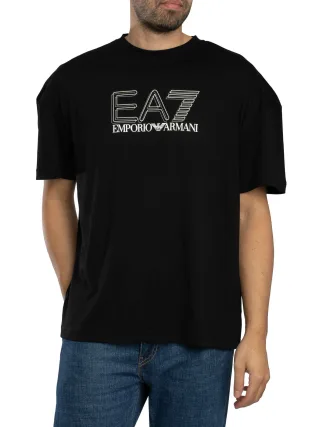 EA7 Echo Grafik-T-Shirt, Schwarz