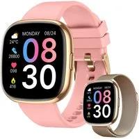 Zevelora Damen's Fitness-Tracker IP68 wasserdicht mit Herzfrequenz Smartwatch (1,4 Zoll, Android/iOS), 1-tlg., Bluetooth Sportuhr Aktivitäts-Tracker für Frauen