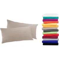 MOON Heimtextilien Kissenbezug / Seitenschläferkissenbezug 2er Pack MOON-Luxury Linon 100% Baumwolle, Linon