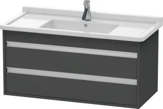 Duravit Ketho Waschtischunterbau wandhängend Graphit Matt 1000x455x480 mm - KT664504949 KT664504949