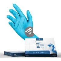 Kemes Einweghandschuhe Nitrilhandschuhe 100 Stück Gummihandschuhe Lebensmittelgeeignet Latexfrei