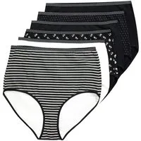 Ulla Popken Maxislip Maxislips 6er-Pack Muster/einfarbig