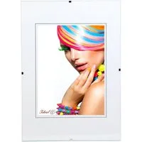 IDEAL TREND Bilderrahmen Rahmenlos Bildhalter Klarglas Bilderrahmen Wanddeko Collage Poster Cli, für 1 Bilder (1 St), Rahmenloser Cliprahmen mit Klarglas und Hartfaser-Rückwand