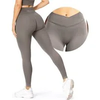 Smilodox Leggings Silvia, High Waist Sporthose Blickdicht Yogahose Booty Scrunch Leggings Damen Seamless Smilodox Label Fitness