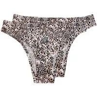 VewoTex Brasilslip 2er Pack Sommer Damen Slips » Damen Brazil Tanga in Animal Print (2er Pack, 2-St., zweiteilig) Tiermuster Unterwäsche » Wäsche & Loungewear