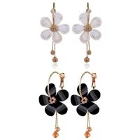 YouBella Ohrring-Set Florale Tropfenohrringe Goldplattiert für Damen (Set, Perfekt für besondere Anlässe und Bürokleidung), Modischer Kunstschmuck