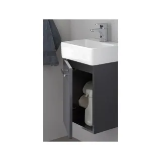 Artiqua Serie 831 Waschtischunterschrank 831-WUT-CM01-R, weiss-glanz, rechts