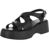Ital-Design Bequeme Sandalen mit Absatz für Damen im trendigen Design Plateausandaletten (89852478) Blockabsatz Sandalen & Sandaletten in Schwarz