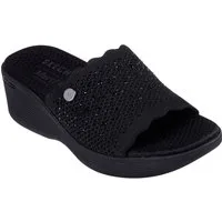 Skechers PIER-LITE-LIGHT ESSENCE Pantolette Sommerschuh, Strandschuh mit Luxe Foam und Glitzerdetails