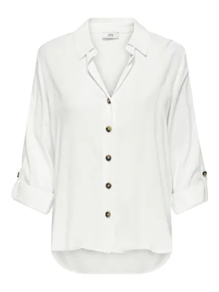 JDY - JDYLAUREL LIFE L/S SHIRT WVN White - Gr. - M