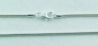 Silberkette 42 - 90 cm - 925er Sterling Silber Schlangenkette, Collierkette