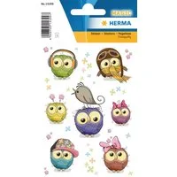 HERMA Etiketten Schmucketikett Magic Eulenkinder Transpuffy 1 Blatt