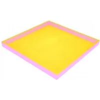 Giftcompany Tablett Tablett Neo Quadratisch Gelb, Rosa (32x32cm)