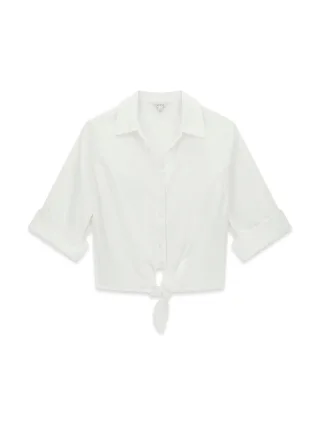 Guess - 3 QTR SLV REEYA POPLIN TOP Pure White - Gr. - M