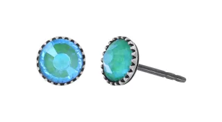 konplott - Ohrstecker - Black Jack blau