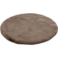 Kayoom Badematte Rabbit, Höhe 22 mm, rutschhemmend beschichtet, fußbodenheizungsgeeignet, Polyester, rund, weiche Kaninchenfell Haptik, Badezimmer, Kinderzimmer, Schlafzimmer