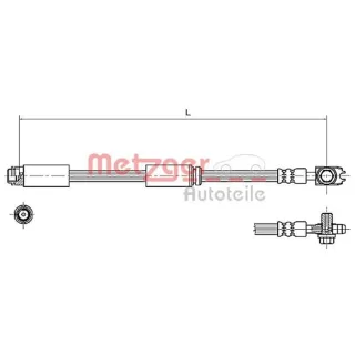 Metzger Bremsschlauch vorne Audi A3 Tt 1,8