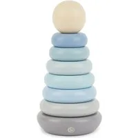 BIECO Stapelspielzeug Stapelturm Baby Holz 19 cm Steckspiel ab 1 Jahr Stapelringe Baby