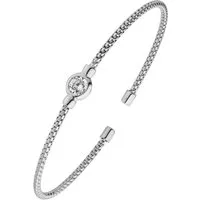 JOBO Armspange offener Armreif, 925 Silber mit Zirkonia 17,5 cm