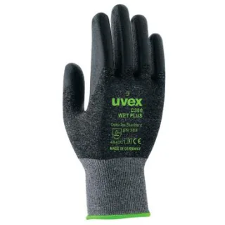 uvex C300 wet plus Schnittschutzhandschuh HPPE anthrazit/blau/schwarz 11 - 6054611