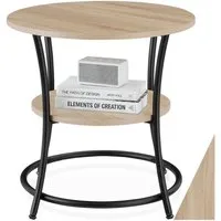 tectake Beistelltisch Couchtisch Saint Louis 55x56cm (1-St., 1 tlg), Geschwungener Beistelltisch im trendigen Industrial Look