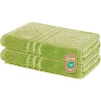 Lavea Duschtuch Elena Frottee Duschtücher Set 70x140 cm Handtücher, 100% Baumwolle (2er Set), Dusch-Handtuch, 500 g/m² Frottier, weich & saugstark, pflegeleicht