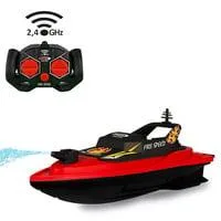 Fernsteuerbares Feuerlöschboot Fire Speed mit Spritzfunktion 2,4 Gigahertz, RC schwarz