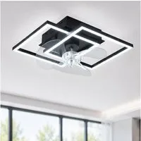 ZMH Deckenventilator Moderne Deckenlampe mit Ventilator - Deckenventilator mit Beleuchtung, mit Licht Dimmbar mit Fernbedienung Timer für Wohnzimmer Esszimmer