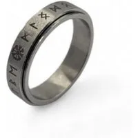 Eyecatcher Fingerring Anti Stress Ring. Drehbarer Ring mit Runen silber