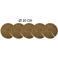 varivendo Winterschutzvlies 5x Kokos Mulchscheiben 200 mm - Braun Pflanzenschutz, (Set, 5-St., Kokos-Mulchscheibe), Kübelabdeckung Plfanzenabdeckung Winterschutzmatte