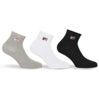 Fila Kurzsocken UNISEX QUARTER PLAIN SOCKS (3-Paar) mit eingestrickem Logo