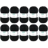 Gründl Wolle Lisa Premium Uni im 10x50g Wollpaket zum Handarbeiten Häkelwolle, (Wolle zum Stricken, Häkeln, Handarbeiten, Handstrickgarn), weich und pflegeleicht, ohne Schurwolle
