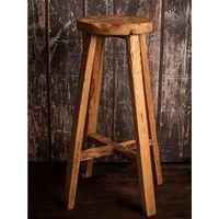 Couchcenter Barhocker Teakholz Teak Holz massiv Barhocker rund Semar Bar Hocker, Teakholz
