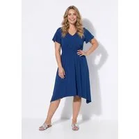 Angel of Style Jerseykleid Midi-Jerseykleid A-Linie Zipfelsaum Flügelärmel