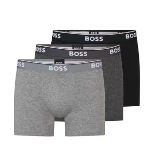 Boss - Boxershorts für Herren (3er-Pack) (Schwarz/Holzkohle/Grau)