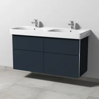 Sanipa 3way Waschtischunterbau zu Geberit Smyle Square Waschtisch mit 4 Auszügen, Marine-Matt BP6741R