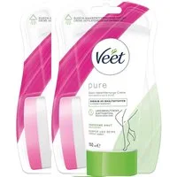 Veet Enthaarungscreme für Körper, Arme & Beine 2 x 150ml, Spar-Pack, 2 St., Haarentfernungscreme, bei trockener Haut für die Anwendung unter der Dusche