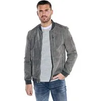 emilio adani Lederjacke Herren Lederjacke slim fit, Hellgrau